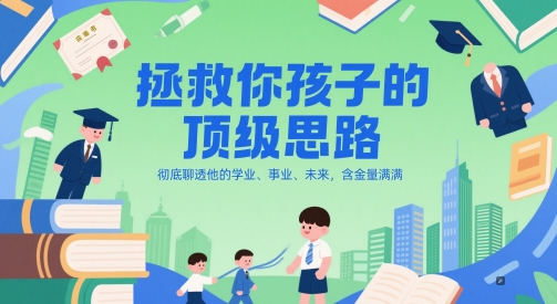 拯救孩子未来的顶级思路：学业事业规划全解析-无双副业