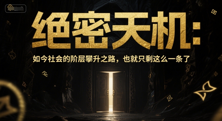 绝密天机：社会阶层攀升的唯一路径-无双副业