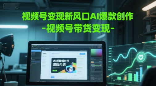视频号AI创作与带货变现全攻略-无双副业