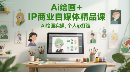 AI绘画与IP商业自媒体精品课，实操与个人IP打造指南-无双副业