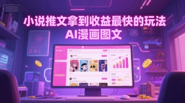 小说推文收益最快的玩法AI漫画图文-无双副业