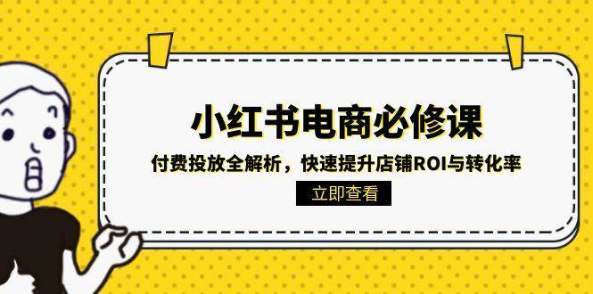小红书电商付费投放全解析：提升店铺ROI与转化率-无双副业