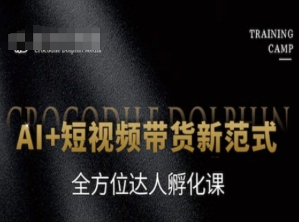 AI与短视频带货新范式及达人孵化课程-无双副业