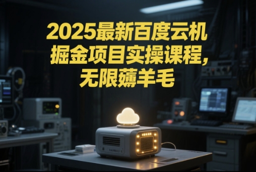 2025百度云机掘金项目实操课程单窗口月收益150+揭秘-无双副业