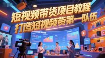 短视频带货项目教程打造高效带货团队-无双副业