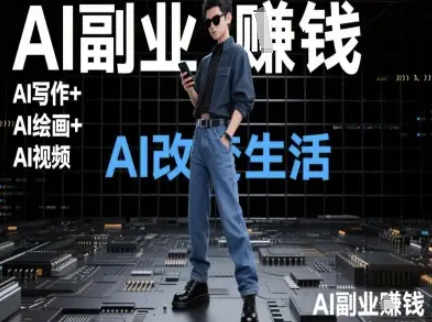 AI改变生活：写作绘画视频副业挣钱指南-无双副业