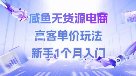 闲鱼无货源电商高客单价玩法新手快速入门-无双副业