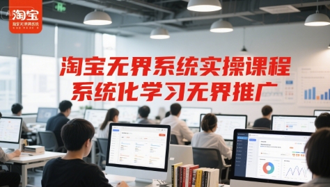 淘宝无界系统实操课程，系统化学习无界推广-无双副业