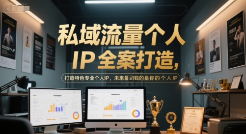 私域流量个人IP全案打造，未来最值钱的是你的个人IP-无双副业