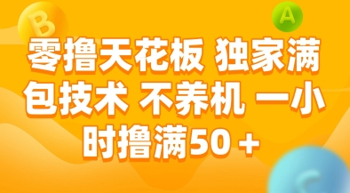 独家零撸满包技术揭秘 一小时稳定收益50+-无双副业