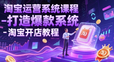 淘宝运营系统课程-打造爆款系统-淘宝开店教程-无双副业