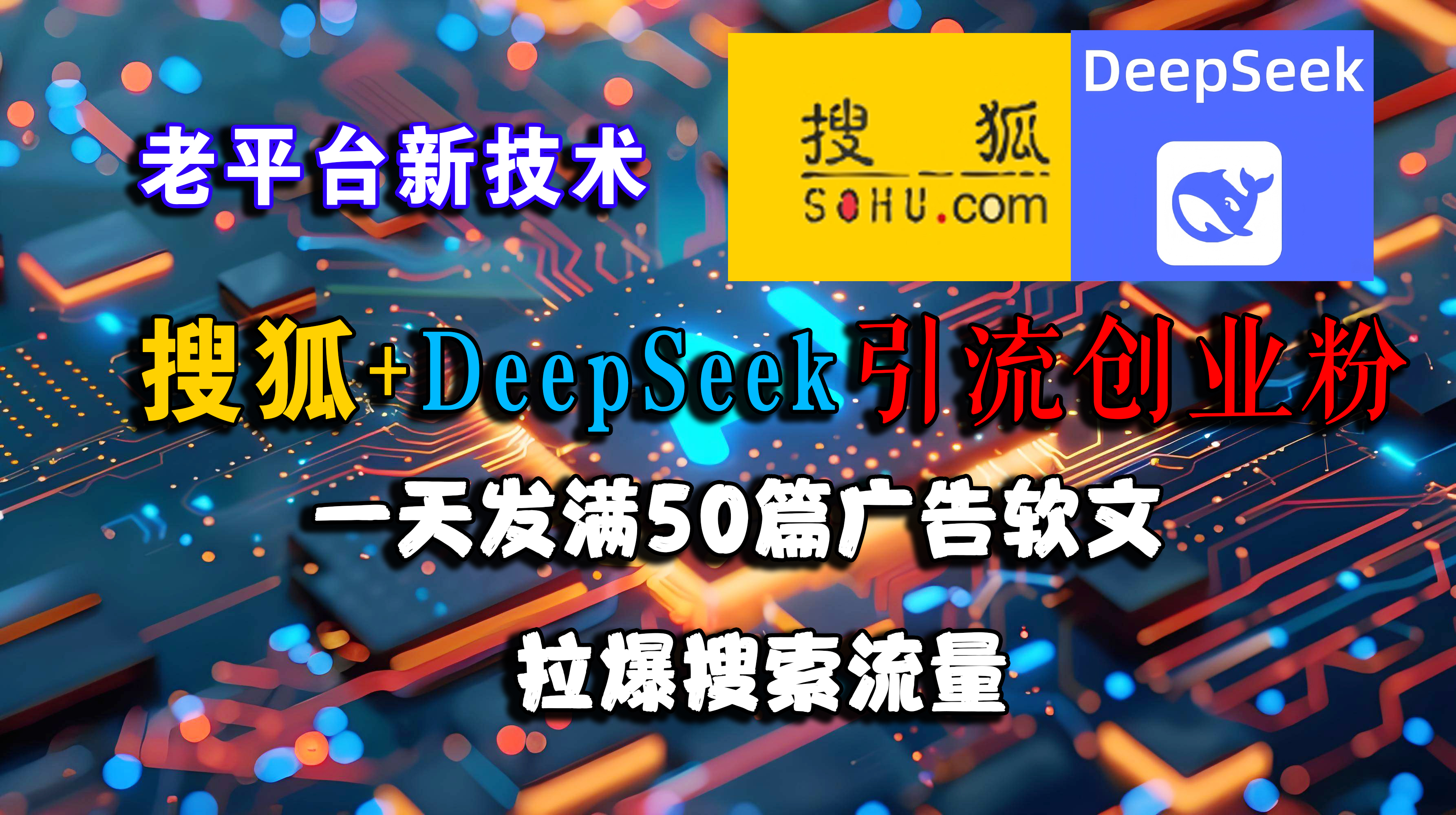 搜狐+DeepSeek引流创业粉，老平台新技术拉爆搜索流量-无双副业