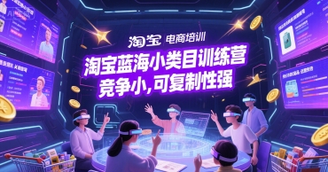 淘宝蓝海小类目训练营，竞争小可复制性强-无双副业