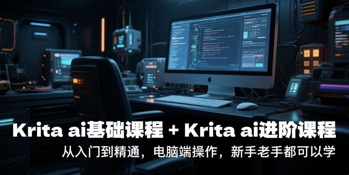Krita AI从入门到精通课程，电脑端操作适合新手老手-无双副业