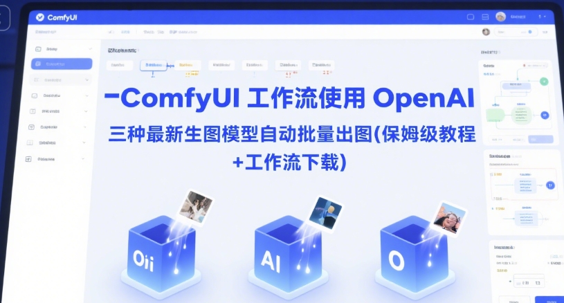 ComfyUI工作流使用OpenAI三种生图模型自动批量出图教程-无双副业