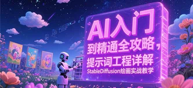 AI入门到精通全攻略，提示词工程与StableDiffusion绘画教学-无双副业