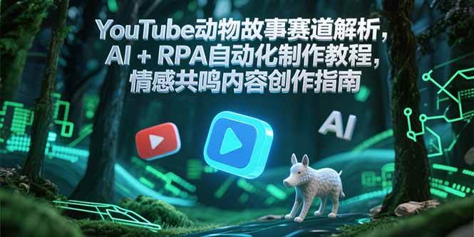 YouTube动物故事赛道AI自动化制作教程与情感共鸣创作指南-无双副业