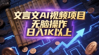 文言文AI视频项目轻松日入1K-无双副业