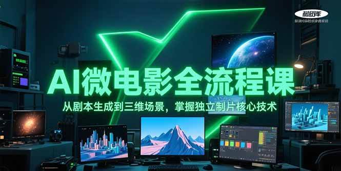 AI微电影全流程课，从剧本生成到三维场景掌握核心技术-无双副业