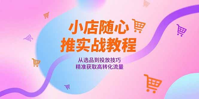 小店随心推实战教程：选品到投放技巧获取高转化流量-无双副业