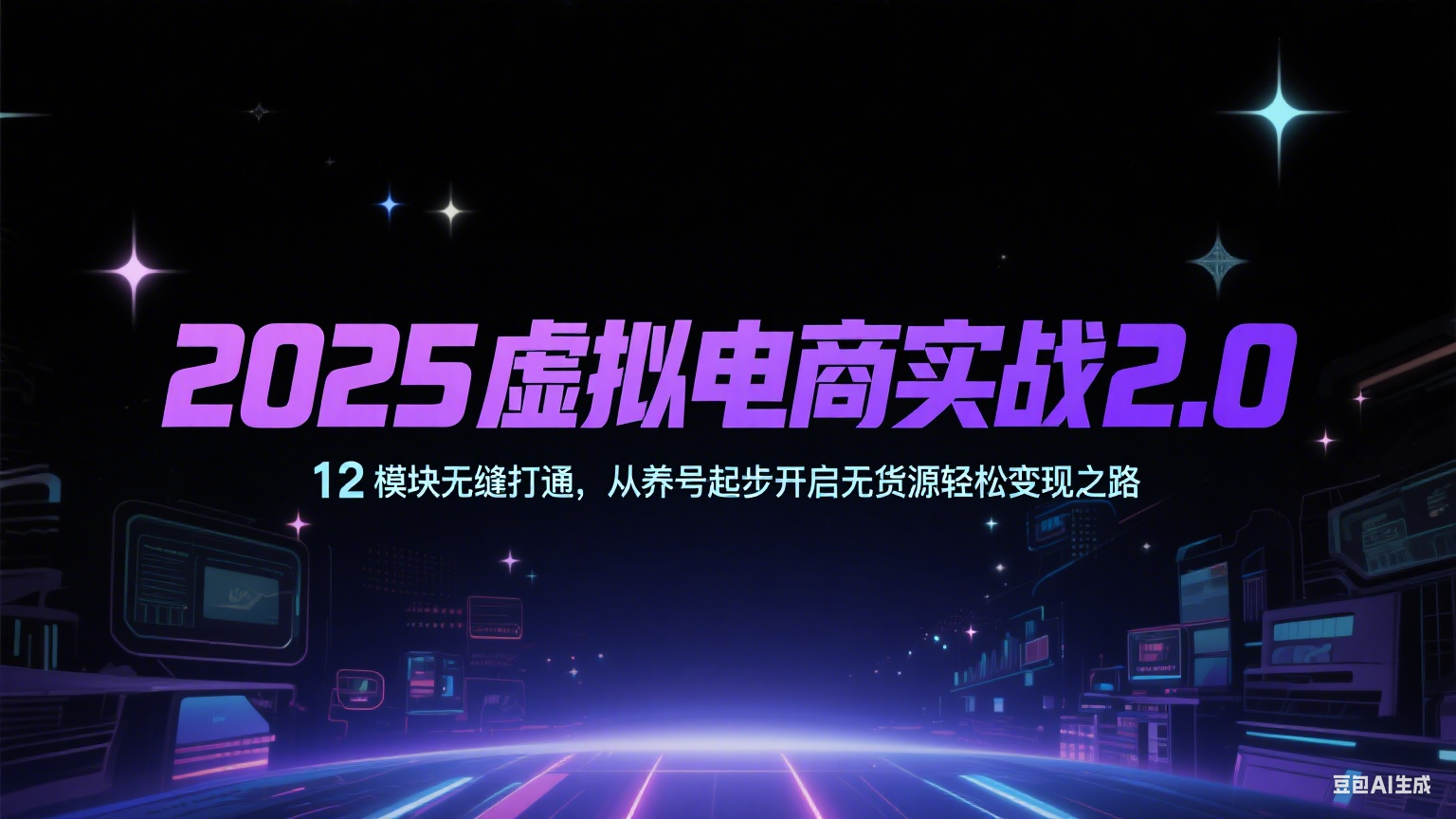 虚拟电商实战2.0，12模块打通无货源变现全流程-无双副业