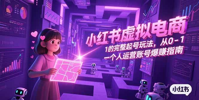 小红书虚拟电商从0到1完整起号与运营爆赚指南-无双副业