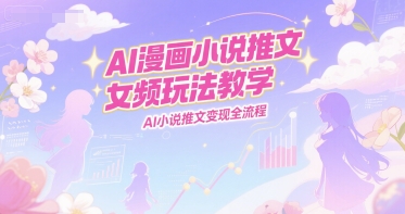 AI漫画小说推文女频玩法教学与变现全流程-无双副业