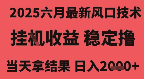 2025六月最新无人挂G撸礼物技术，长期稳定收益高-无双副业