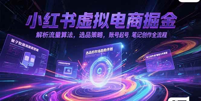 小红书虚拟电商掘金全流程解析：流量算法与选品策略-无双副业