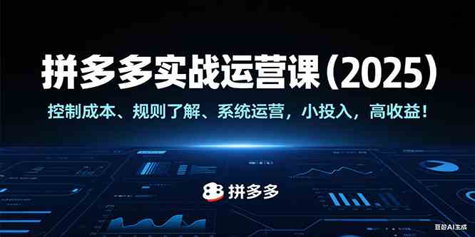 拼多多实战运营课：低成本高收益的电商掘金指南-无双副业