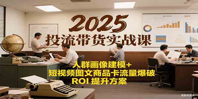 2025投流带货实战课：人群建模与流量爆破ROI提升方案-无双副业
