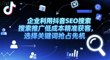 企业利用抖音SEO搜索推广低成本精准获客策略-无双副业
