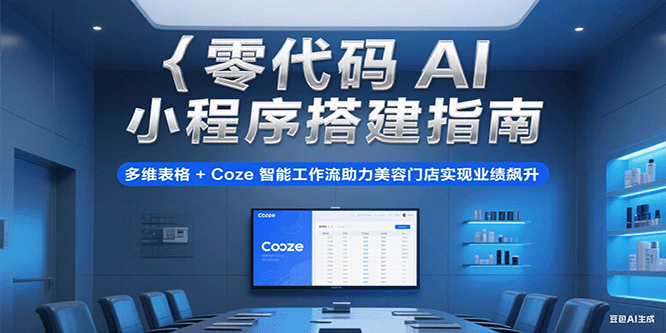 零代码AI小程序搭建指南助力美容门店业绩提升-无双副业