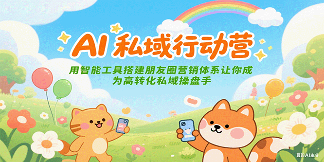 AI私域行动营：智能工具打造高转化朋友圈营销体系-无双副业