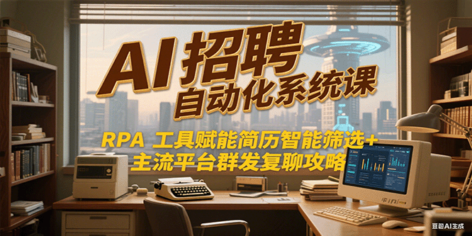 AI招聘自动化系统课程，RPA工具实现简历筛选与平台群发复聊-无双副业