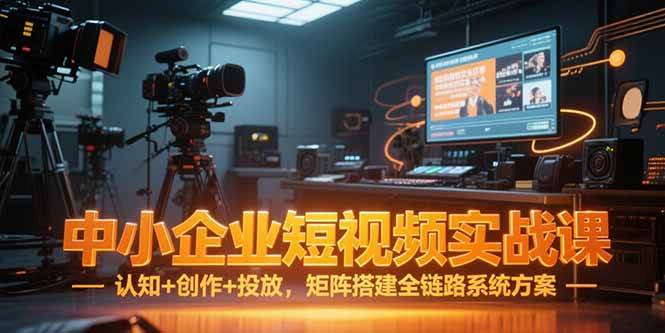 中小企业短视频实战课：认知创作投放与矩阵搭建全链路方案-无双副业