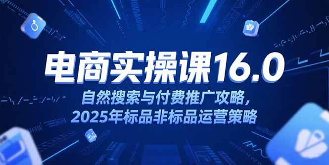 淘宝电商运营课16.0：自然搜索与付费推广攻略及2025年运营策略-无双副业