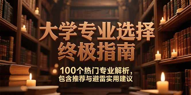 大学专业选择终极指南与100个热门专业解析推荐避雷建议-无双副业