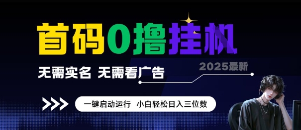 首码全自动挂G项目揭秘，小白轻松日入3位数无上限-无双副业