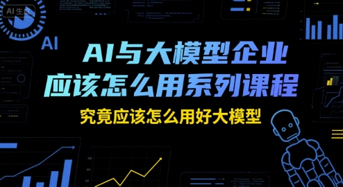 AI与大模型企业应用实战课程，高效运用大模型提升业务-无双副业