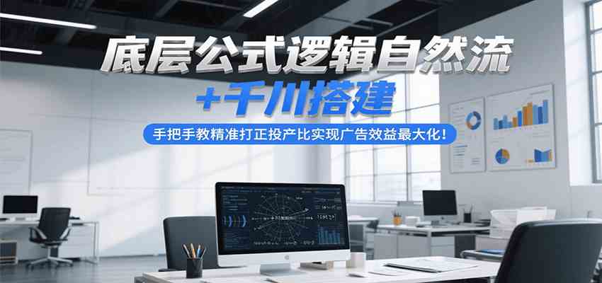底层公式逻辑自然流与千川搭建精准打正投产比实现广告效益最大化-无双副业