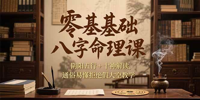 零基础八字命理课：阴阳五行与十神通俗解读-无双副业