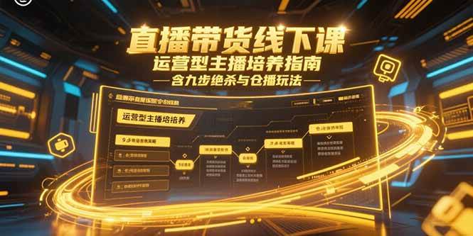 直播带货线下课：运营型主播培养与仓播玩法实战指南-无双副业