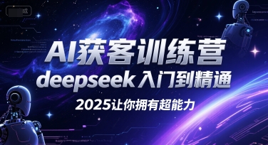 AI获客训练营，deepseek从入门到精通掌握未来超能力-无双副业