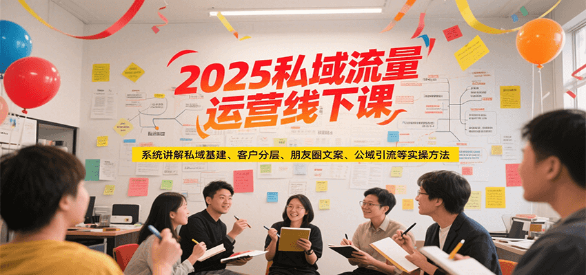 2025私域流量运营线下课系统讲解实操方法-无双副业