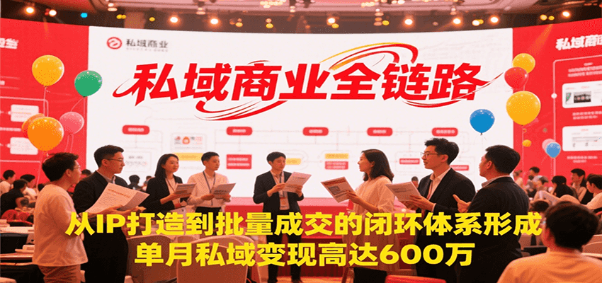 私域商业全链路从IP打造到批量成交的闭环体系-无双副业
