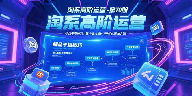 淘系高阶运营标品干爆技巧与难点解决策略-无双副业