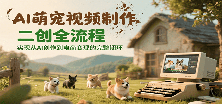 AI萌宠视频制作与电商变现全流程教程-无双副业