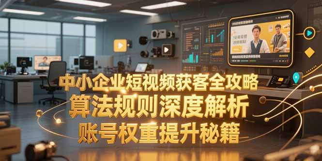 中小企业短视频获客全攻略与账号权重提升秘籍-无双副业