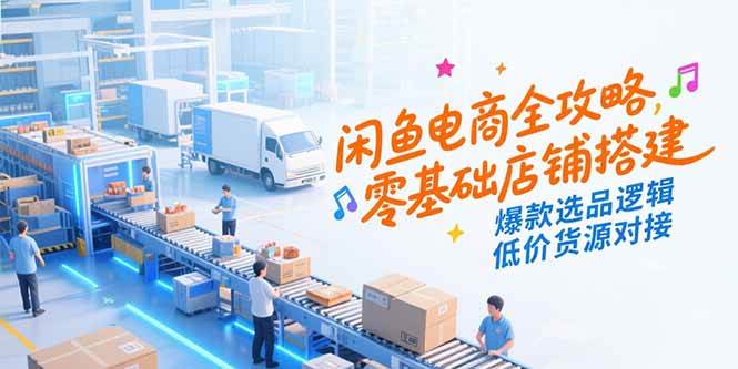 闲鱼电商全攻略：零基础开店到爆款选品与货源对接-无双副业